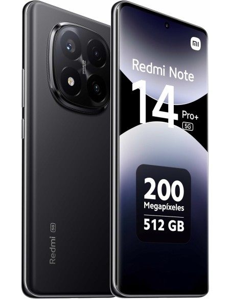 Xiaomi Redmi Note 14 Pro+ 5G - Smartphone de 12+512GB, Pantalla de 6.67" AMOLED FHD+ 120Hz, Snapdragon 7s Gen 3, cámara de