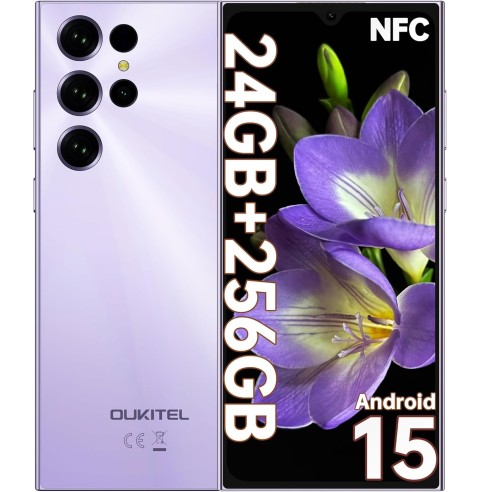 OUKITEL C61 Pro Teléfonos Inteligentes - 24GB+256GB/1TB Telefonos Moviles Libres Android 15, 6.88" Pantalla HD+ 90Hz Smartphone,