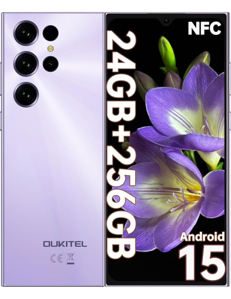 OUKITEL C61 Pro Teléfonos Inteligentes - 24GB+256GB/1TB Telefonos Moviles Libres Android 15, 6.88" Pantalla HD+ 90Hz Smartphone,