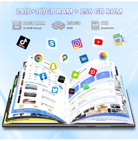 OUKITEL C61 Pro Teléfonos Inteligentes - 24GB+256GB/1TB Telefonos Moviles Libres Android 15, 6.88" Pantalla HD+ 90Hz Smartphone,