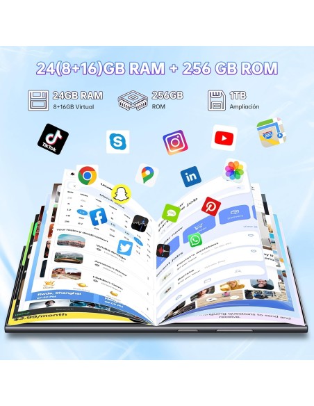 OUKITEL C61 Pro Teléfonos Inteligentes - 24GB+256GB/1TB Telefonos Moviles Libres Android 15, 6.88" Pantalla HD+ 90Hz Smartphone,