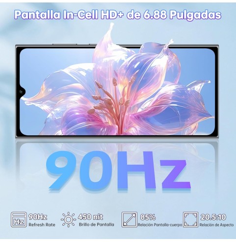 OUKITEL C61 Pro Teléfonos Inteligentes - 24GB+256GB/1TB Telefonos Moviles Libres Android 15, 6.88" Pantalla HD+ 90Hz Smartphone,