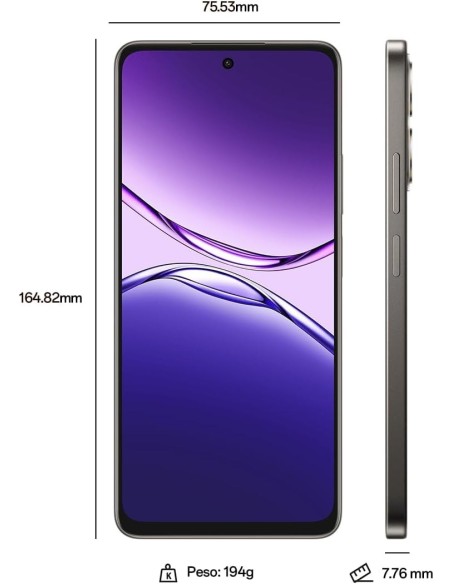 OPPO A5 Pro 5G - Smartphone Libre con IA, 8GB RAM + 256GB, Pantalla 6.67" 120Hz, Cámara 50MP, Batería 5800, Carga Rápida 45W,