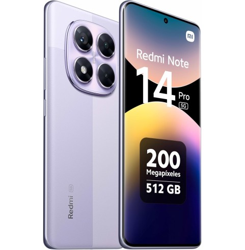 Xiaomi Redmi Note 14 Pro 5G - Smartphone de 12+512GB, Pantalla de 6.67" AMOLED FHD+ 120Hz, MediaTek Dimensity 7300-Ultra, cámara