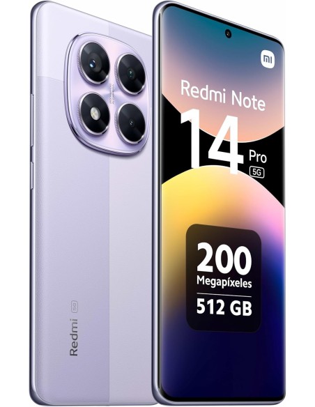 Xiaomi Redmi Note 14 Pro 5G - Smartphone de 12+512GB, Pantalla de 6.67" AMOLED FHD+ 120Hz, MediaTek Dimensity 7300-Ultra, cámara