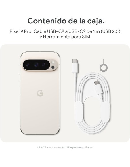 Google Pixel 9 Pro - Smartphone Android Desbloqueado con Gemini, Sistema de cámara Trasera Triple, batería con una autonomía de