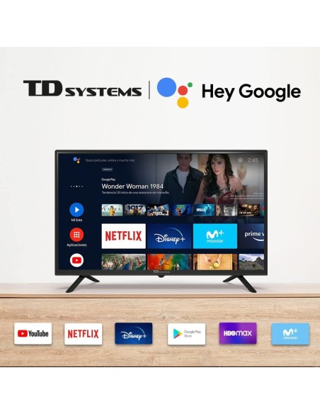 TD Systems - Smart TV 40 Pulgadas Full HD HDR sin Marcos, Android 11, Google Assistant, Control por Voz, televisión TDT 2025.