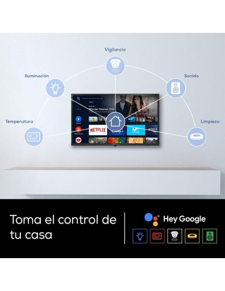 TD Systems - Smart TV 40 Pulgadas Full HD HDR sin Marcos, Android 11, Google Assistant, Control por Voz, televisión TDT 2025.