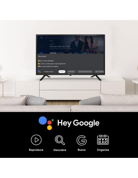 TD Systems - Smart TV 40 Pulgadas Full HD HDR sin Marcos, Android 11, Google Assistant, Control por Voz, televisión TDT 2025.