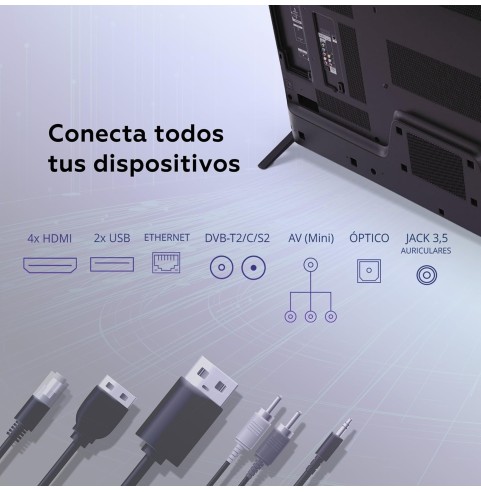 TD Systems - Smart TV 40 Pulgadas Full HD HDR sin Marcos, Android 11, Google Assistant, Control por Voz, televisión TDT 2025.