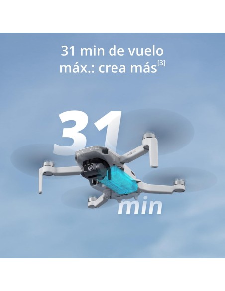 DJI Mini 4K, dron con cámara 4K UHD para adultos, menos de 249g, estabilización en 3 ejes, transmisión de vídeo a 10 km, regreso