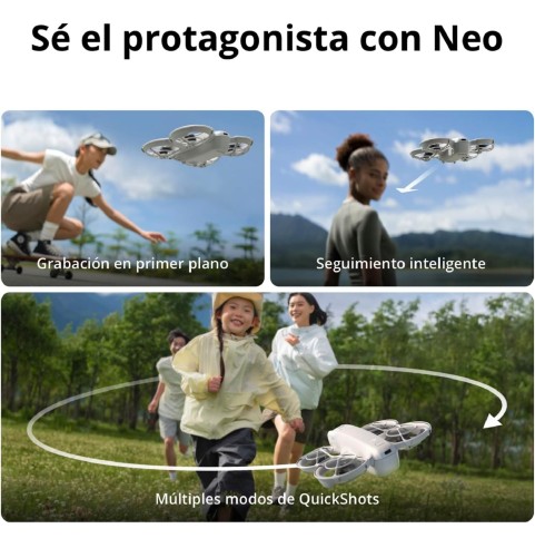DJI Neo, dron mini con cámara 4K UHD para adultos, 135 g dron que vuela siguiéndote, despega desde la mano, seguimiento de
