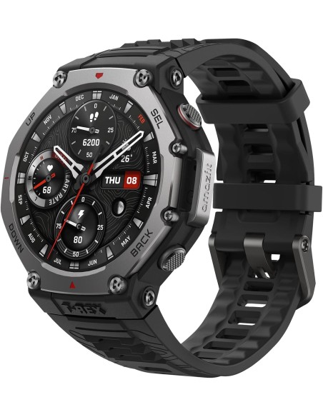 Amazfit T-Rex 3 Outdoor Smartwatch 48mm Pantalla AMOLED, Mapas & Navegación Offline, 6 Sistemas de Satélite GPS Doble Banda, 27