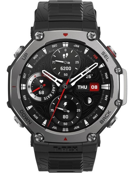 Amazfit T-Rex 3 Outdoor Smartwatch 48mm Pantalla AMOLED, Mapas & Navegación Offline, 6 Sistemas de Satélite GPS Doble Banda, 27