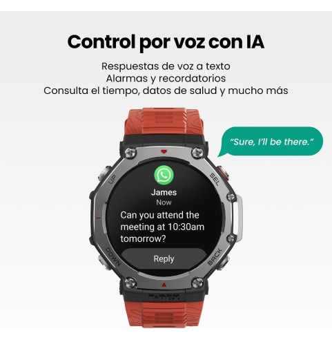 Amazfit T-Rex 3 Outdoor Smartwatch 48mm Pantalla AMOLED, Mapas & Navegación Offline, 6 Sistemas de Satélite GPS Doble Banda, 27