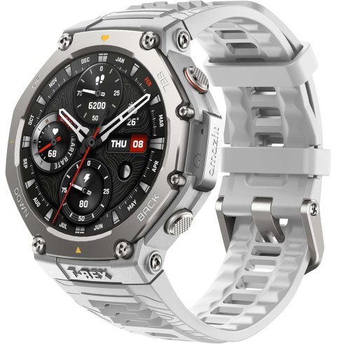 Amazfit T-Rex 3 Outdoor Smartwatch 48mm Pantalla AMOLED, Mapas & Navegación Offline, 6 Sistemas de Satélite GPS Doble Banda, 27
