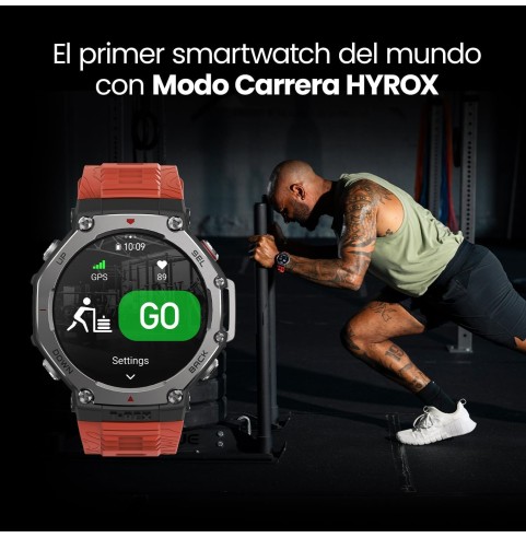 Amazfit T-Rex 3 Outdoor Smartwatch 48mm Pantalla AMOLED, Mapas & Navegación Offline, 6 Sistemas de Satélite GPS Doble Banda, 27