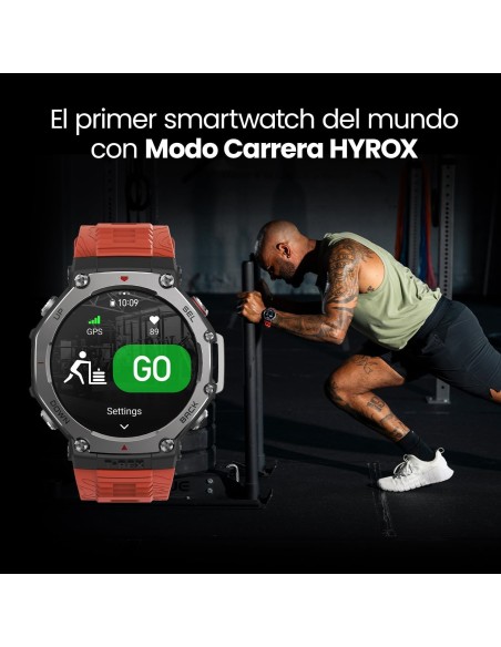 Amazfit T-Rex 3 Outdoor Smartwatch 48mm Pantalla AMOLED, Mapas & Navegación Offline, 6 Sistemas de Satélite GPS Doble Banda, 27