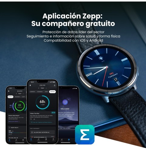 AMAZFIT Active 2 Reloj Inteligente Hombre y Mujer, Pago NFC, AI,GPS & Mapas Gratis, Batería de 10 Días, Smartwatch con 160+
