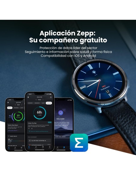 AMAZFIT Active 2 Reloj Inteligente Hombre y Mujer, Pago NFC, AI,GPS & Mapas Gratis, Batería de 10 Días, Smartwatch con 160+