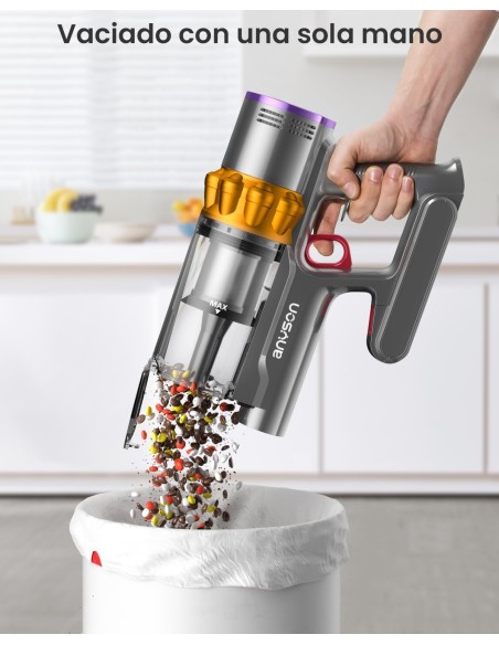 WHOY 45Kpa/550W/65Mins Aspiradora sin Cable 1, 3 Velocidades, Morado