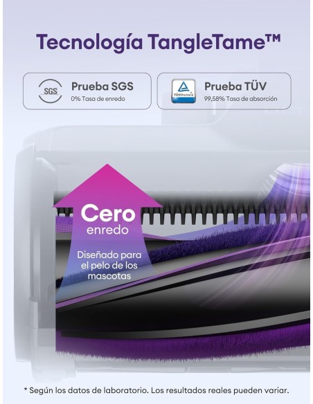 Ultenic U20 Aspiradora sin Cable 55Kpa/60Min, Cepillo Anti-Enredo Mejorado 2025, Aspirador Escoba con Brazo Flexible, Limpieza