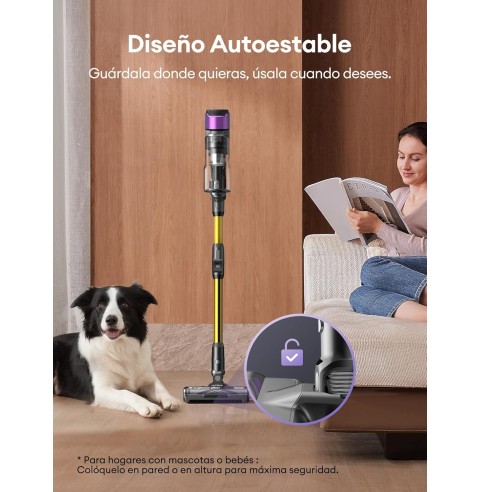 Ultenic U20 Aspiradora sin Cable 55Kpa/60Min, Cepillo Anti-Enredo Mejorado 2025, Aspirador Escoba con Brazo Flexible, Limpieza