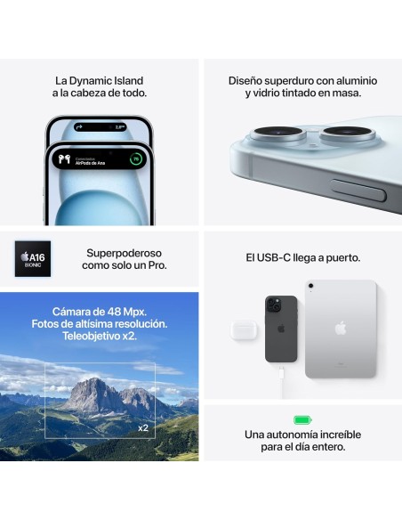 Apple iPhone 15 (128 GB) - Negro