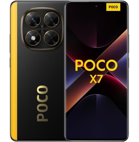 Xiaomi POCO X7 - Smartphone de 12+512GB, Pantalla CrystalRes 1.5K AMOLED Curva, MediaTek Dimensity 7300-Ultra, Cámara Principal