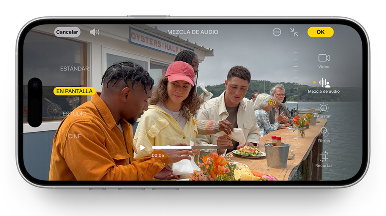 Audio y video iPhone 16