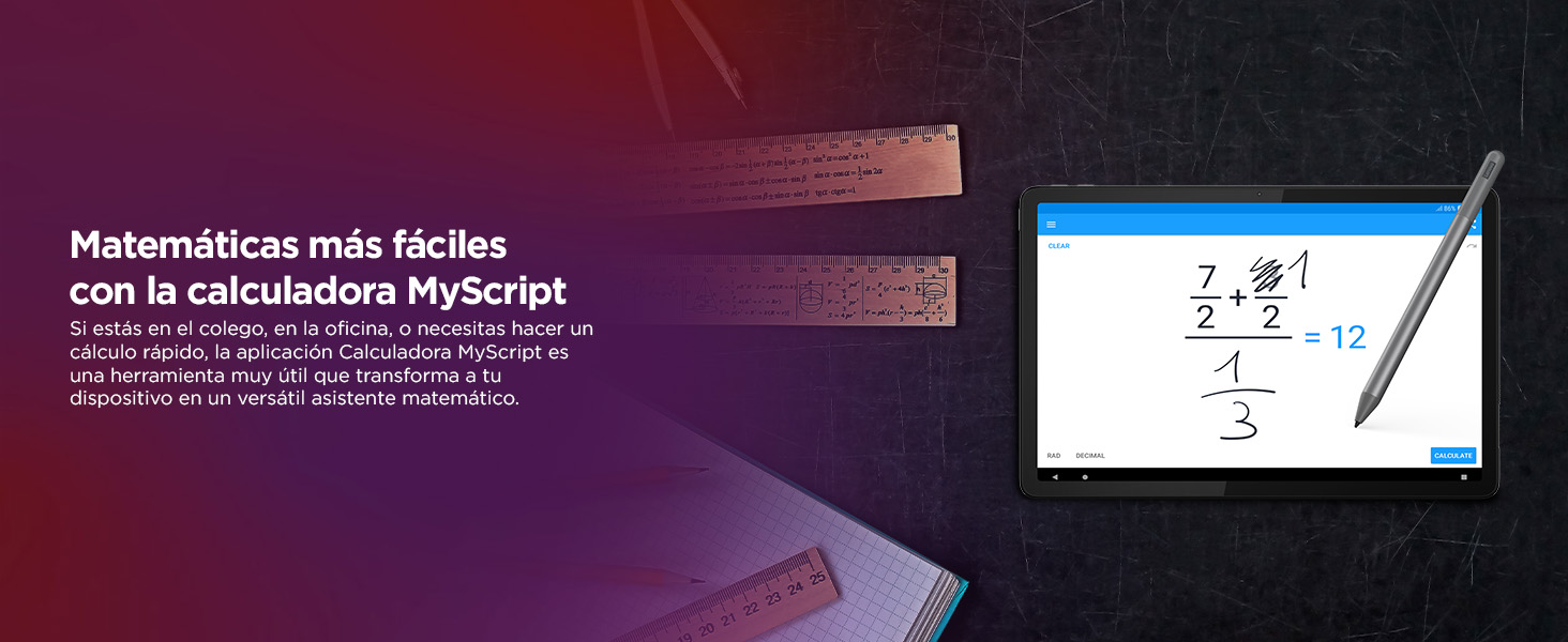 Lenovo Tablet Tab M11 imagen calculadora MyScript
