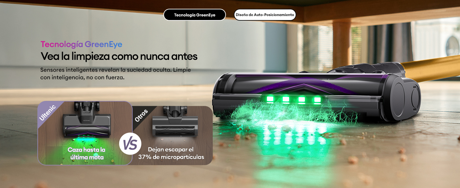 aspiradora sin cable con luz