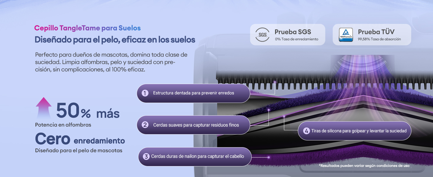 aspiradora sin cable antienredos